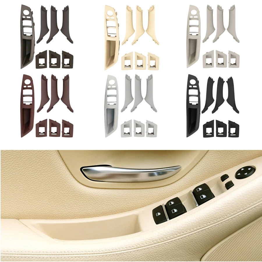 

Interior Door Armrest Window Switch Panel Pull Handle Set For BMW 5 Series F10 F11 F18 520i 523i 525i 528i 535i 51417225873 LHD