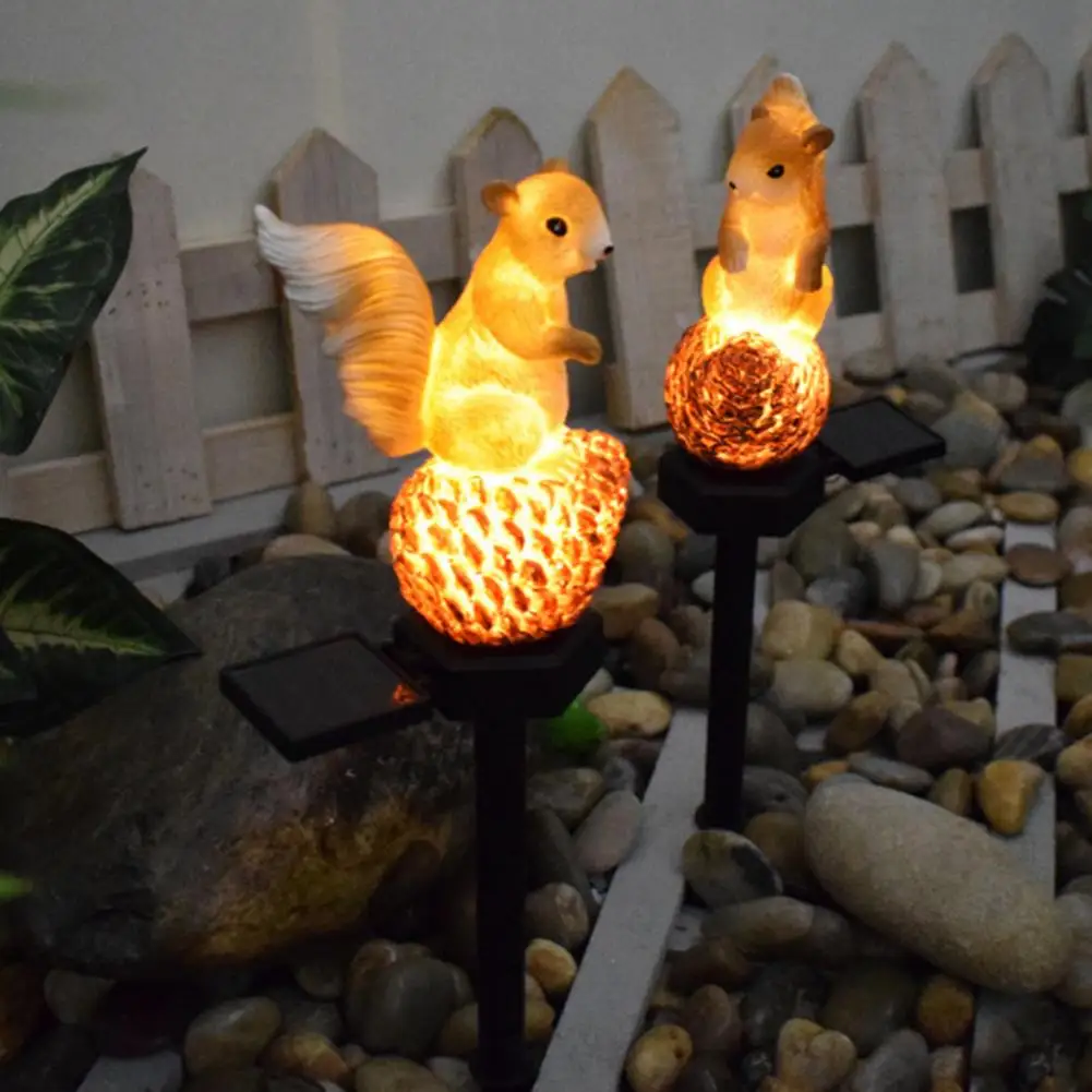 

Long-lasting Led Garden Light Solar Squirrel Garden Light Intelligent Yard Decoration with Great Visibility Waterproof
