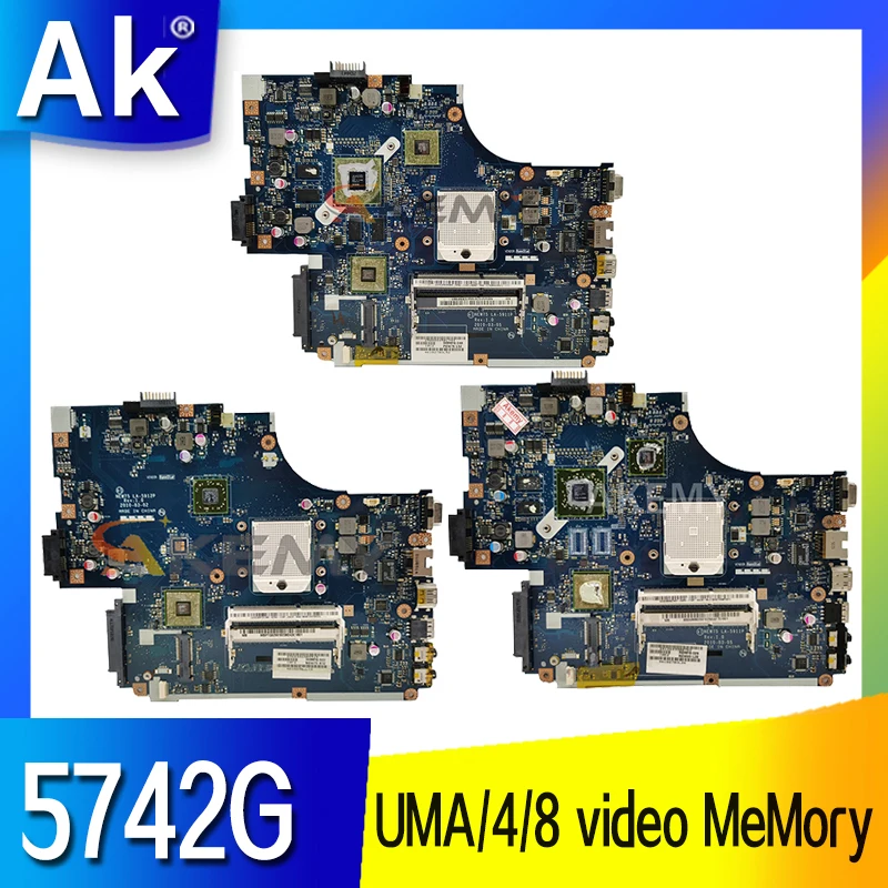 

5742G LA-5891P motherboard For Acer aspire 5741g 5742G laptop Motherboard mainboard LA-5893p LA-5894P