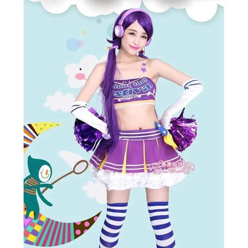 Фото Love Live October Sports Cheerleader Nico Yazawa Honoka Kotori Tojo Maki Экипировка Униформа Аниме Lovelive Cheer Косплей Костюм №3