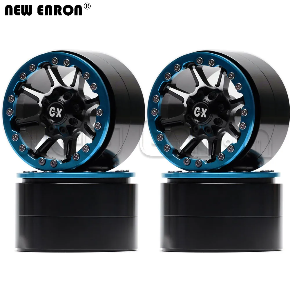 

NEW ENRON 8 Spoke Alloy 2.2" 63*48*40 Beadlock Wheels Hub Rim for 1/10 RC Crawler Traxxas Axial SCX10 SCX10 II 90047 RR10 TRX-4