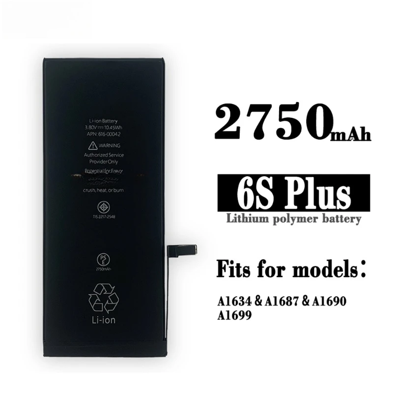 Фото Совершенно новый аккумулятор мобильного телефона для iPhone 6s Plus 6sp iPhone6SP, набор инструментов для ремонта, 2750 мАч, замена аккумулятора большой емкости №4