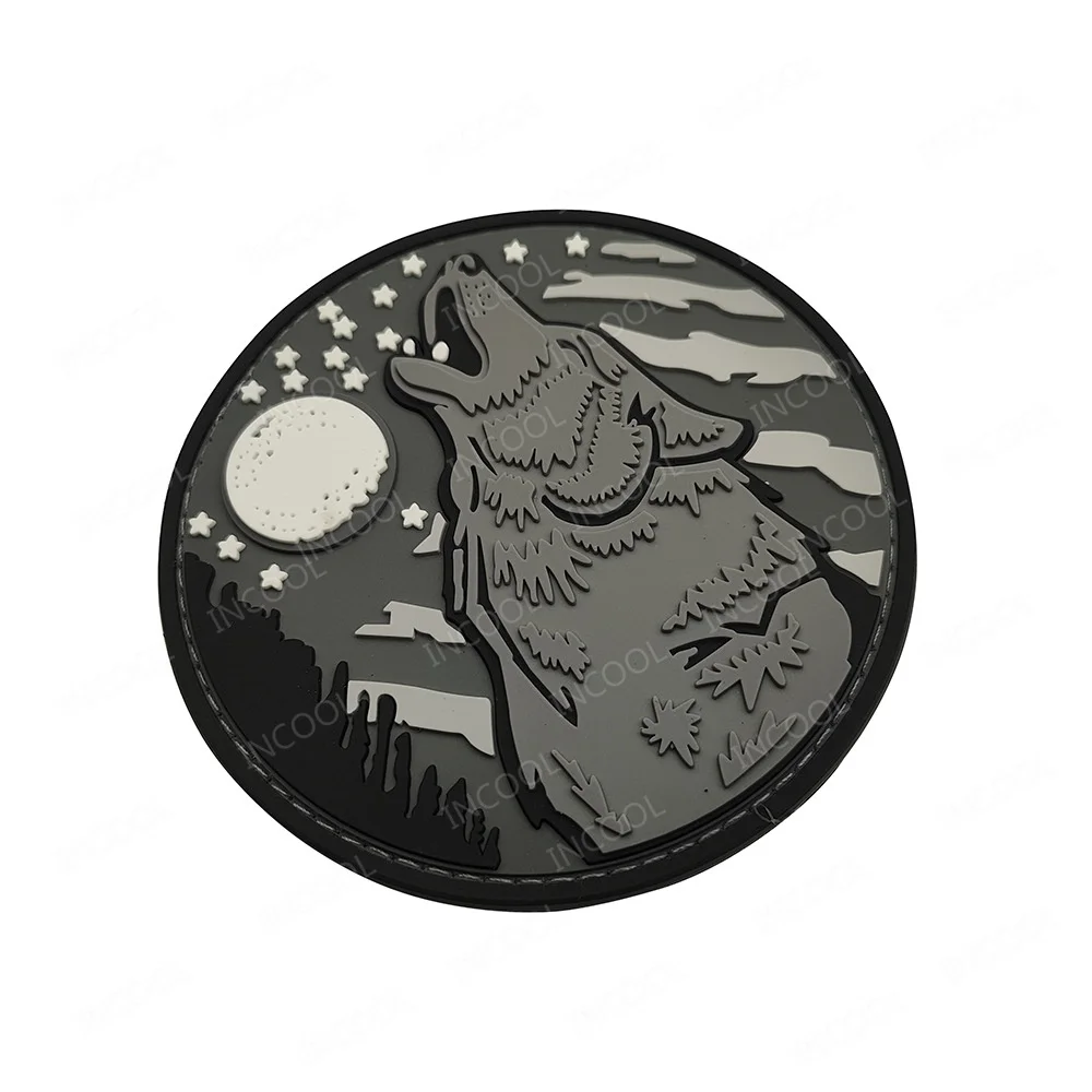 3D резиновые Светящиеся в темноте патчи из ПВХ с компасом Северной Европы круглый