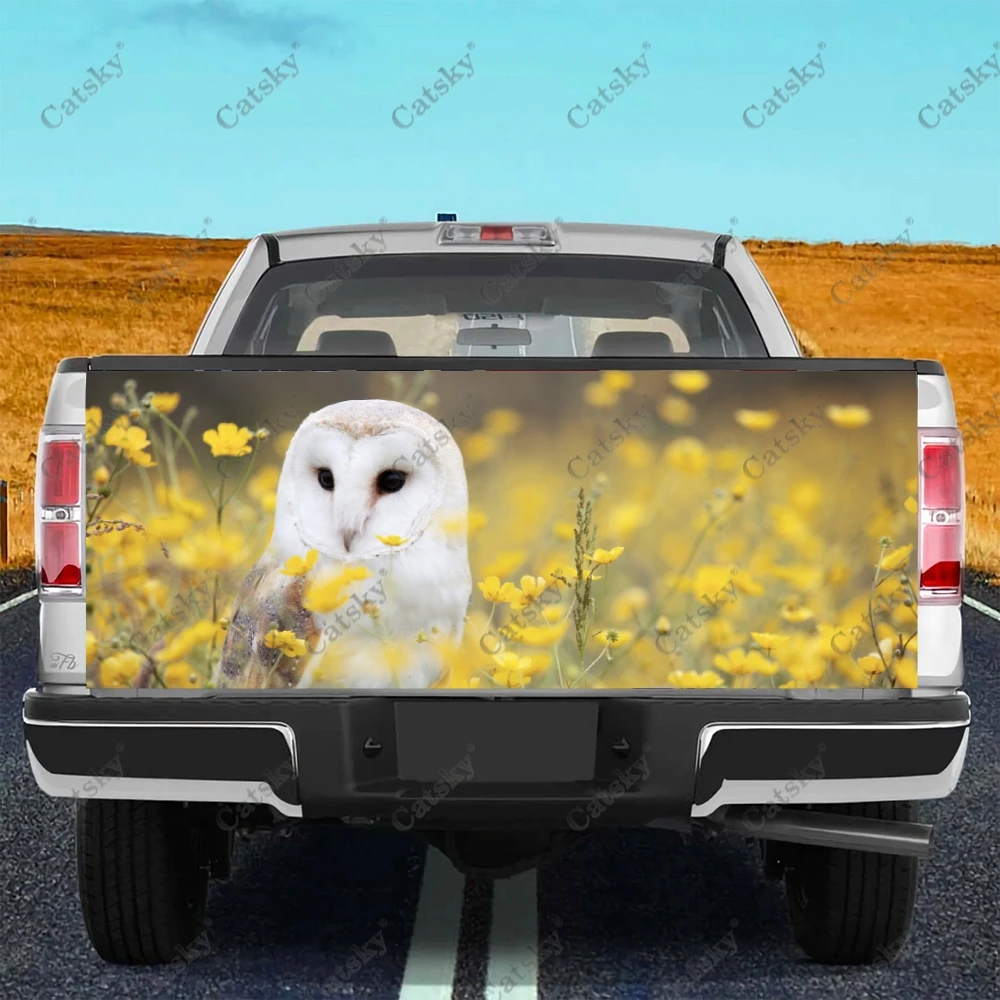 

Animal - Barn owl Truck Decals Truck Tailgate Decal Sticker Wrap , Bumper Stickers Graphics for Car Trucks SUV