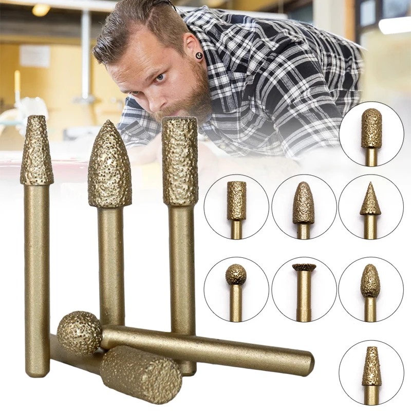 

Алмазные шлифовальные сверла, грубые вращающиеся сверла 6 мм, универсальная совместимость, вращающийся инструмент для резьбы по дереву и ка...