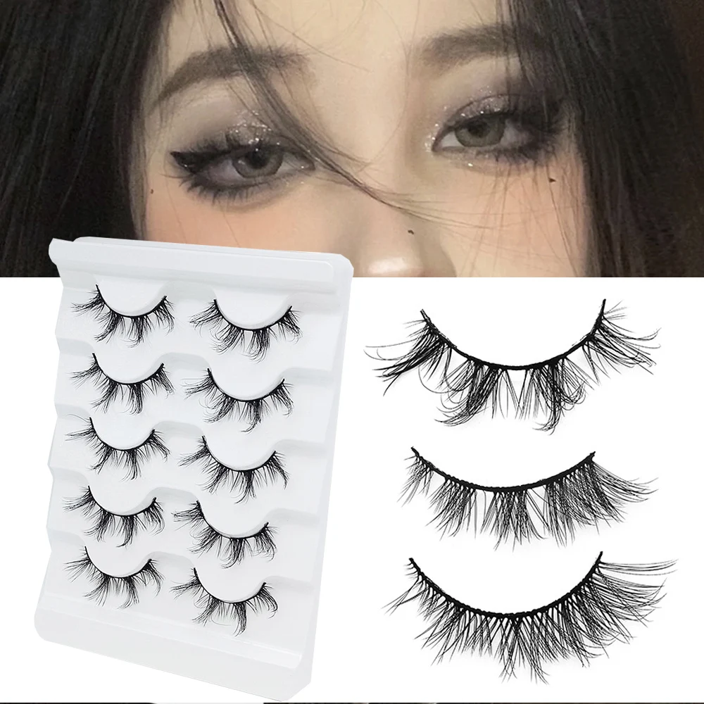 

Cat Eye Lashes Faux Mink Eyelashes Natural long Full Strip Lashes Winged End Eye Elongated Fake Lashes Soft Eyelashes