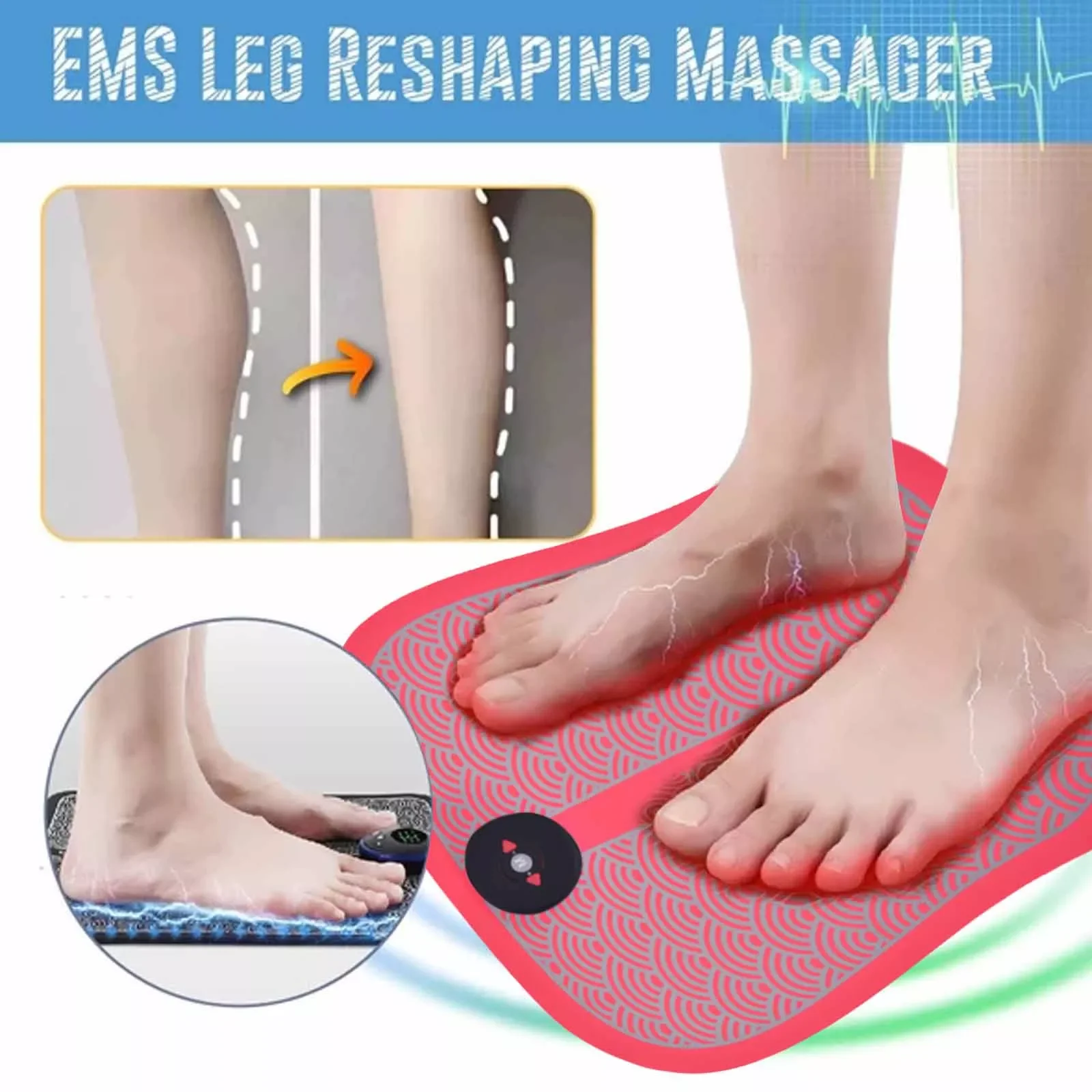 

NEW2023 Ems Foot Massager Pad Feet Muscle Stimulator Foot Massage Mat Improve Blood Circulation Relieve Ache Pain Care Tool#g