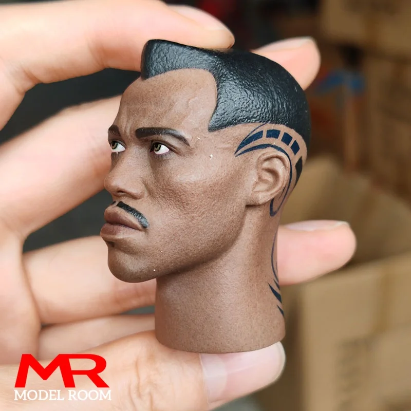 Фото Масштаб 1/6, скульптура головы Wesley Snipes с солнцезащитными очками, модель резьбы по голову из ПВХ, подходит для 12-дюймовой фигурки мужского солдата, куклы на тело №3