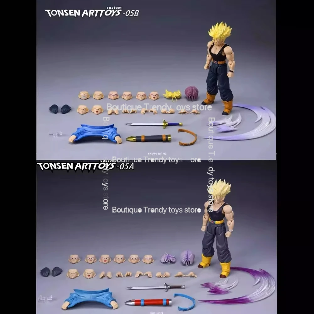 Фото В наличии: Фигурки Tonsenarttoys Kamione Trunks 05a 05b, Dragon Ball Z Super Saiyan SSJ SSJ2, аниме-фигурки Транка, модели игрушек №2