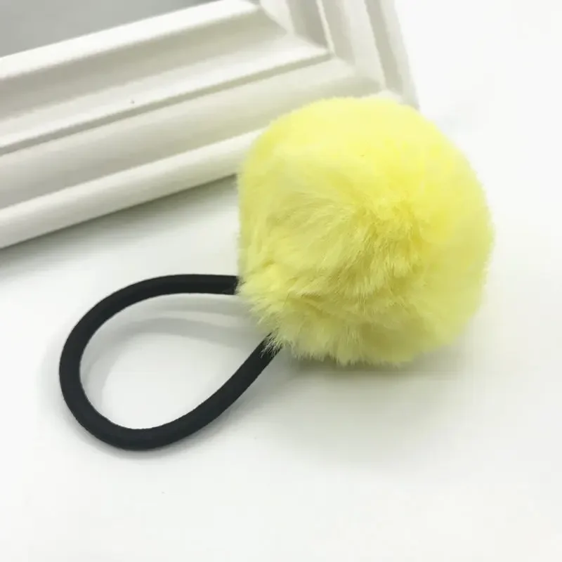 20 шт. резинки для волос с помпоном девочек