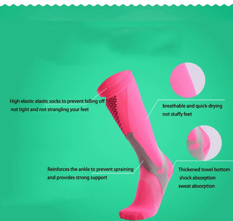Men's Marathon Outdoor Sports Socks Long Compression Socks  Adult Running Pressure Sock Football Women Compression Socks Soccer