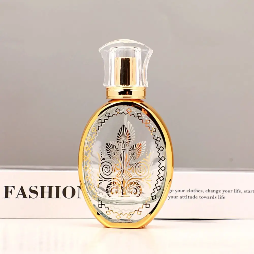 

Fine Mist Spray Bottle Elegant Refillable Oval Shape Perfume Bottle Mini 50ml Cosmetic Container Portable