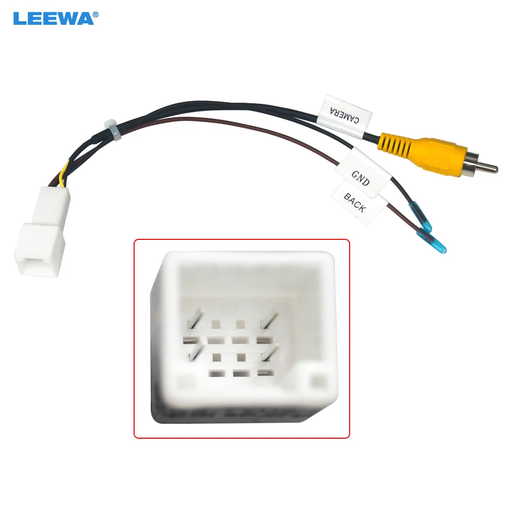 

Автомобильный 8-контактный видеоадаптер LEEWA для камеры заднего вида, проводной кабель для Toyota, оригинальный автомобильный видеовыход для камеры, # CA7780