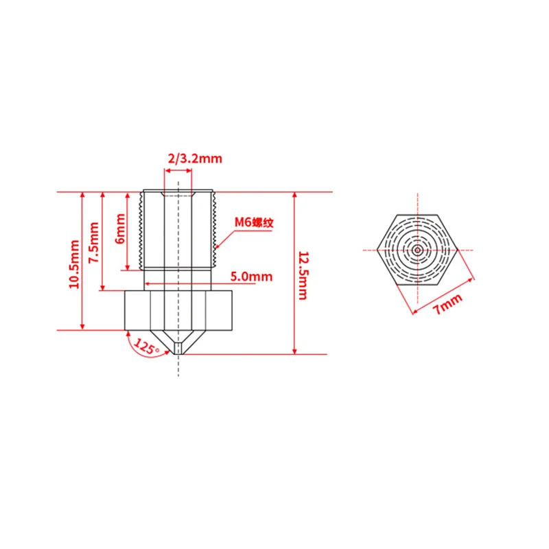 1/2/5 шт. новая головка экструдера E3D из закаленной стали для V5 V6 Запчасти 3D-принтера