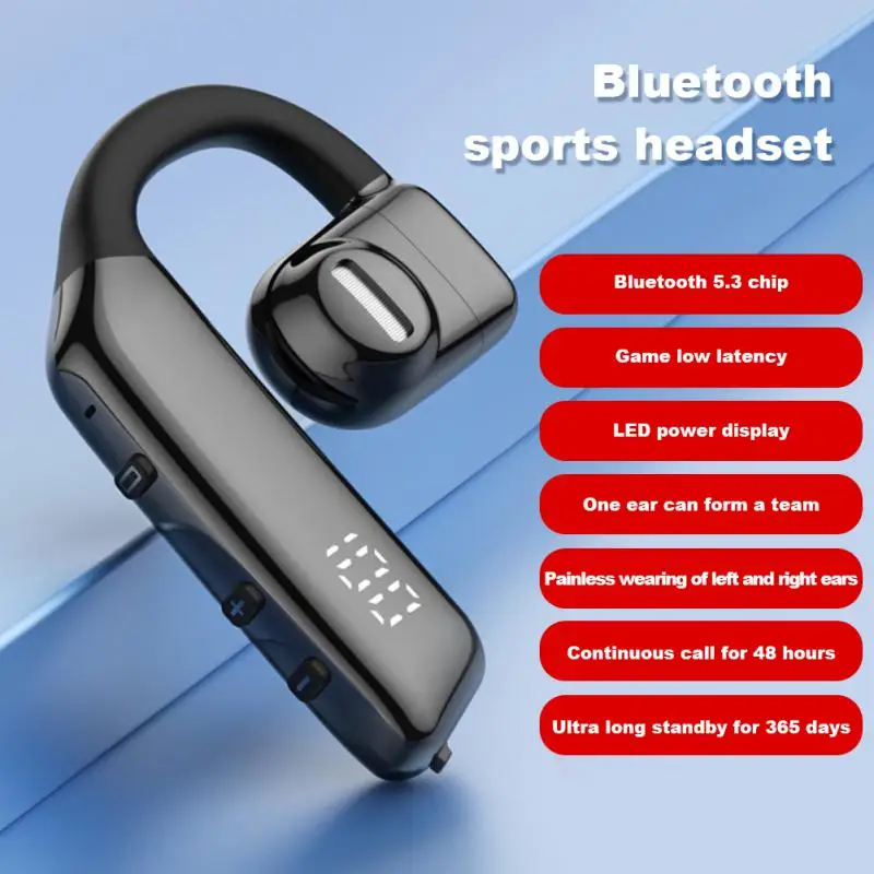 

Bluetooth Earphones Earphone Noise Reduction Touch Control Headphone Business Power Display Earbuds For All Smart Phone Sports