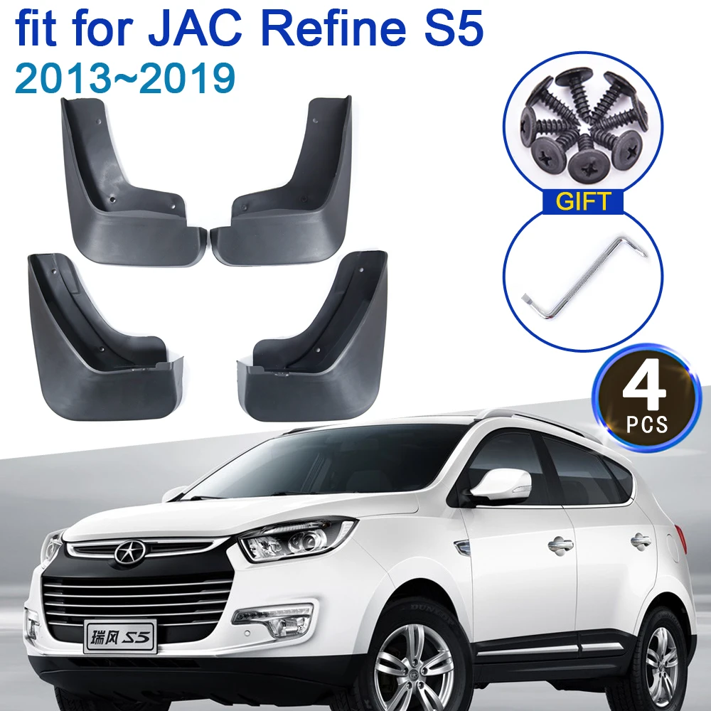 Car Mudflap For JAC Refine S5 2013~2019 4x Mudguards Protection Fender Styling Accessories New Upgrade Mud Guard Flap Splash
