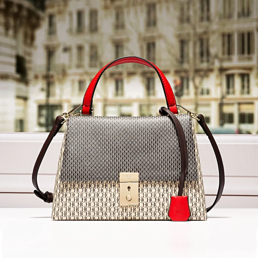 

CHCH HCHC New Women's Handbag With One Shoulder Messenger Trapezoidal Flap Design, Metal Zipper Lock And Leather Bucket Bag