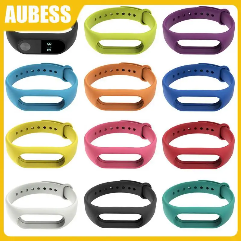 

Bracelet Strap For Xiaomi Mi Band 2 Miband Replacement Silicone Wristband Solid Color Smart Band Accessories Bracelet Strap