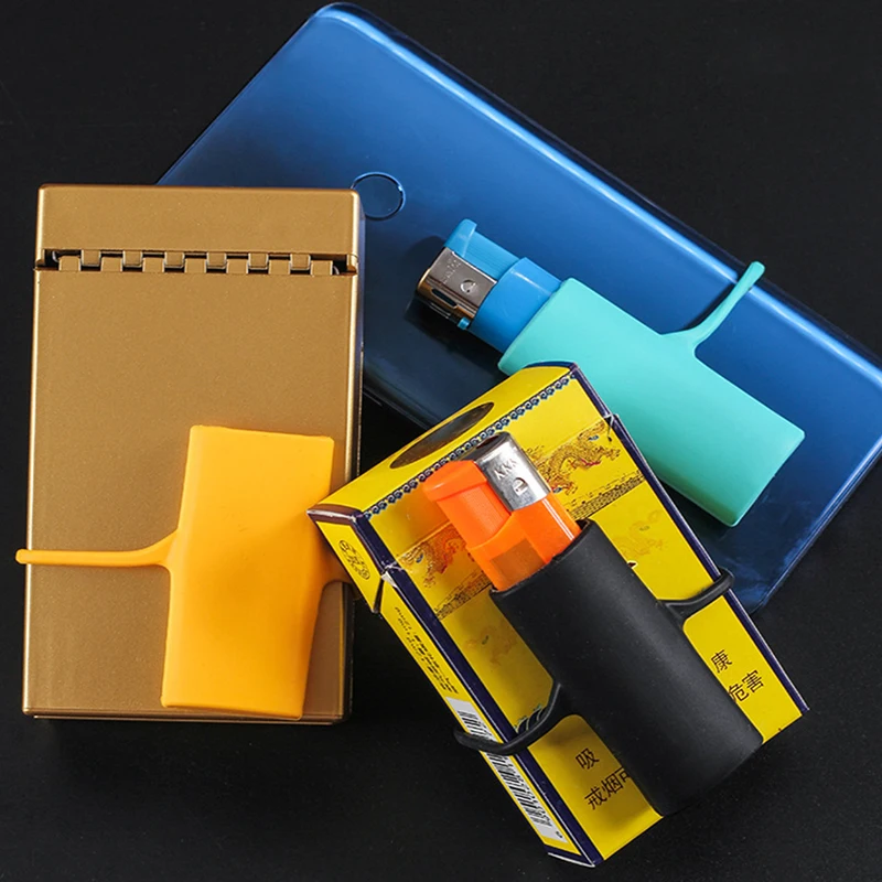 

1pcs Silicone Lighter Case Universal Cigarette Sleeves Holder 5 Candy Color Casual Soft Package Around Tobacco Pouch Accessories