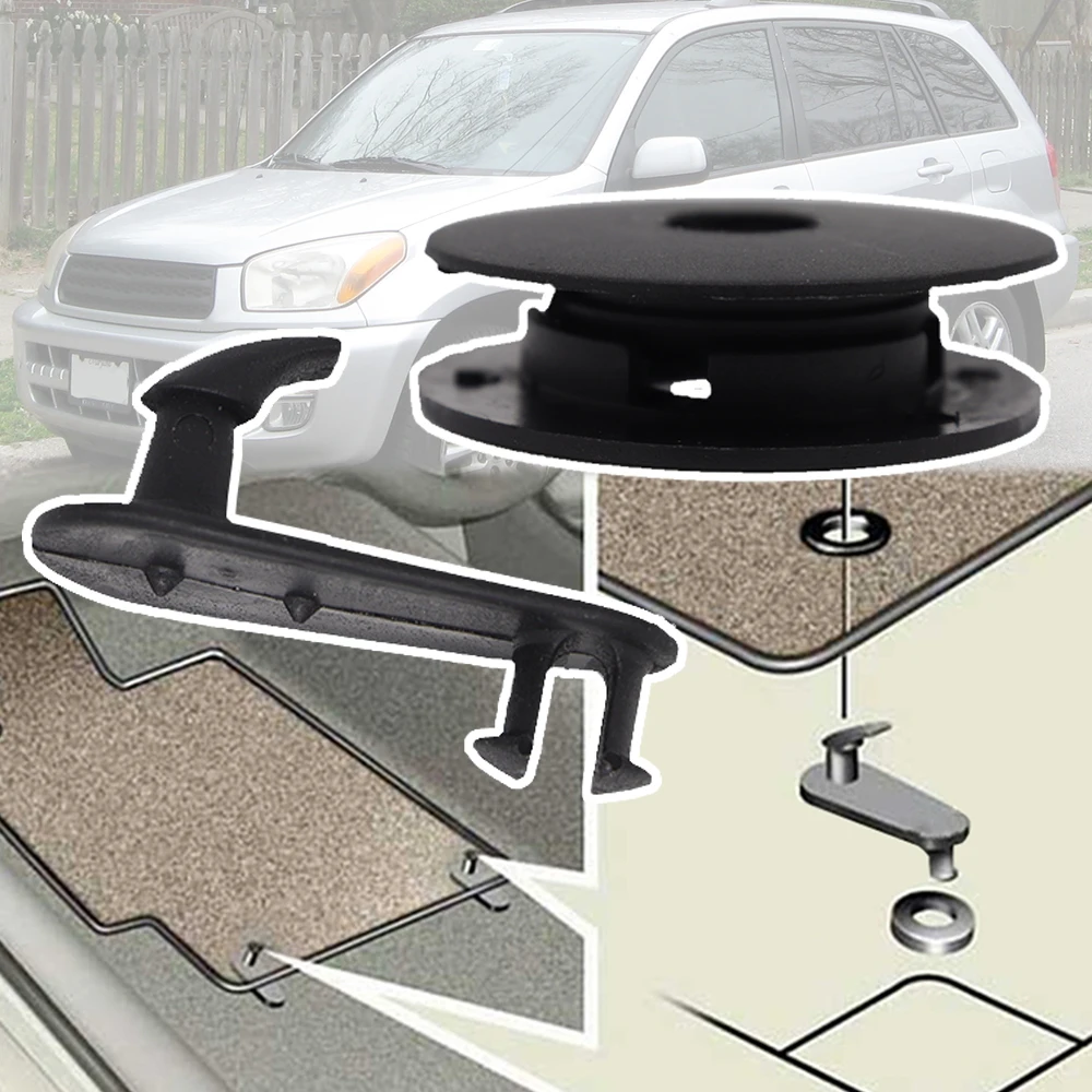 Для Toyota RAV4 XA30 XA20 2001 2002 2003 - 2010 автомобильный напольный коврик с зажимом держатель для коврового покрытия