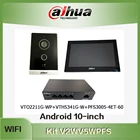 IP-комплекты Dahua, интерфейсы для видеосъемки,  VTH5441G,  VTH5321GB(W)-W dahua kit, внутренний монитор