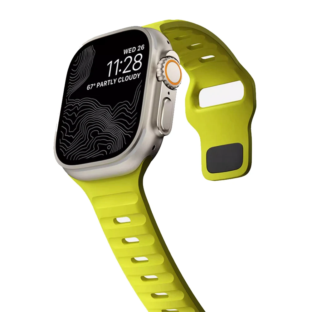 

Soft Silicone Strap For Apple Watch Ultra Band 49mm 44mm 45mm 42mm 41mm 42mm 38mm sport Watchband iwatch Serise 8 7 6 5 bracelet