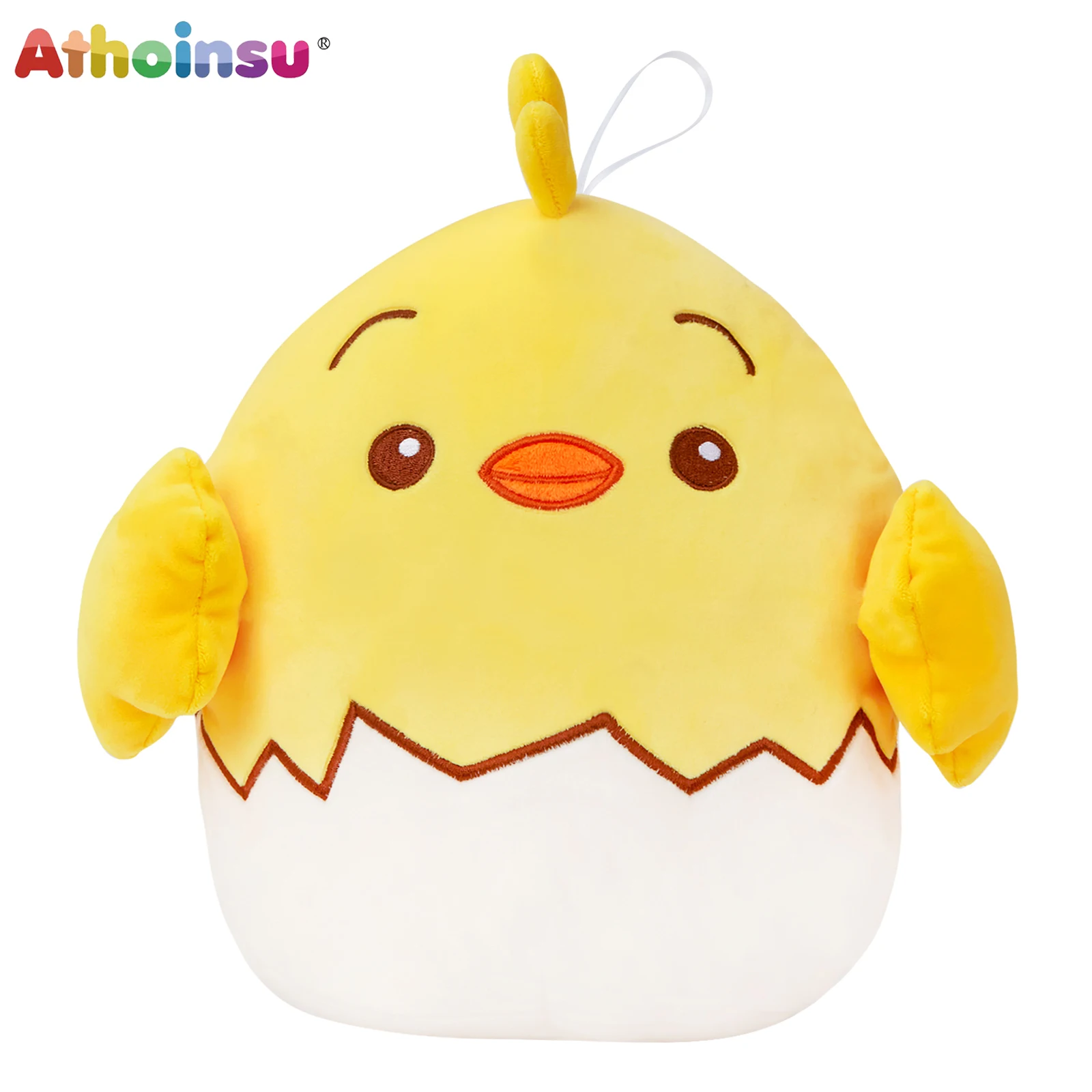 

Athoinsu Easter Chick Eggshell Chicken Cute Round Stuffed Animal Children's Plush Toy Soft Cotton Birthday Gift for Children