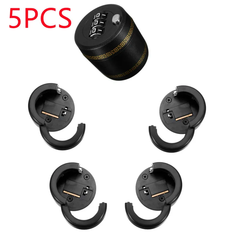 

5Pcs Multifunction Portable Plastic Bottle Password Lock Combination Lock Wine Stopper For Furniture Hardware Home Bar Winery