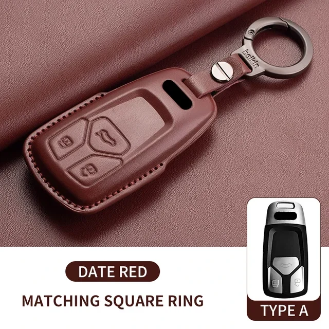 

Для Audi A4 B9 A5 A6 8S 8W Q5 Q7 4M S5 S7 TT Защитный брелок для ключей Аксессуары Кожаный чехол для автомобильного дистанционного ключа