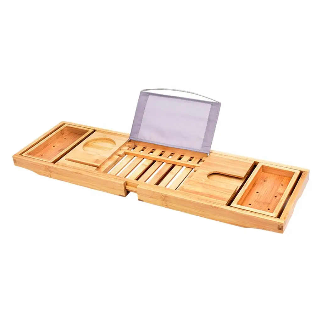 

Extendable Bathtub Caddy Tray 26.77-40.55inch Phone Holder Bathtub Stand Holder Bathtub Accessories