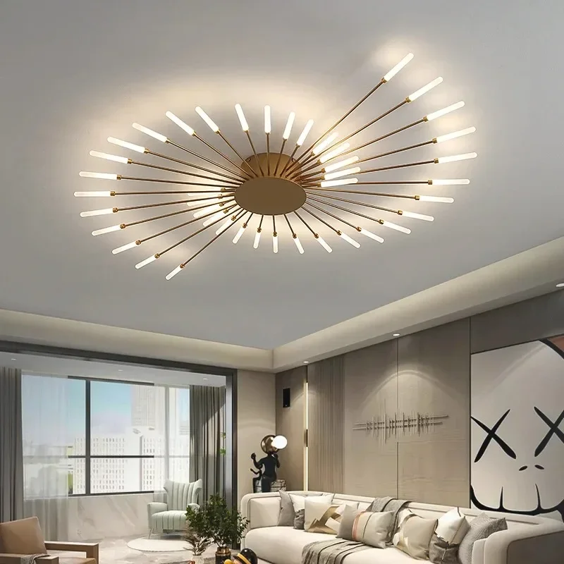 FKL Современная светодиодная люстра в скандинавском стиле для гостиной спальни