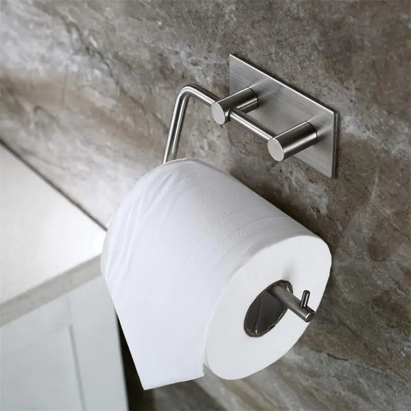 

New Toilet Wall Mount Toilet Paper Holder Stainless Steel Bathroom Kitchen Roll Paper Accessory Tissue Towel Accessories Holders