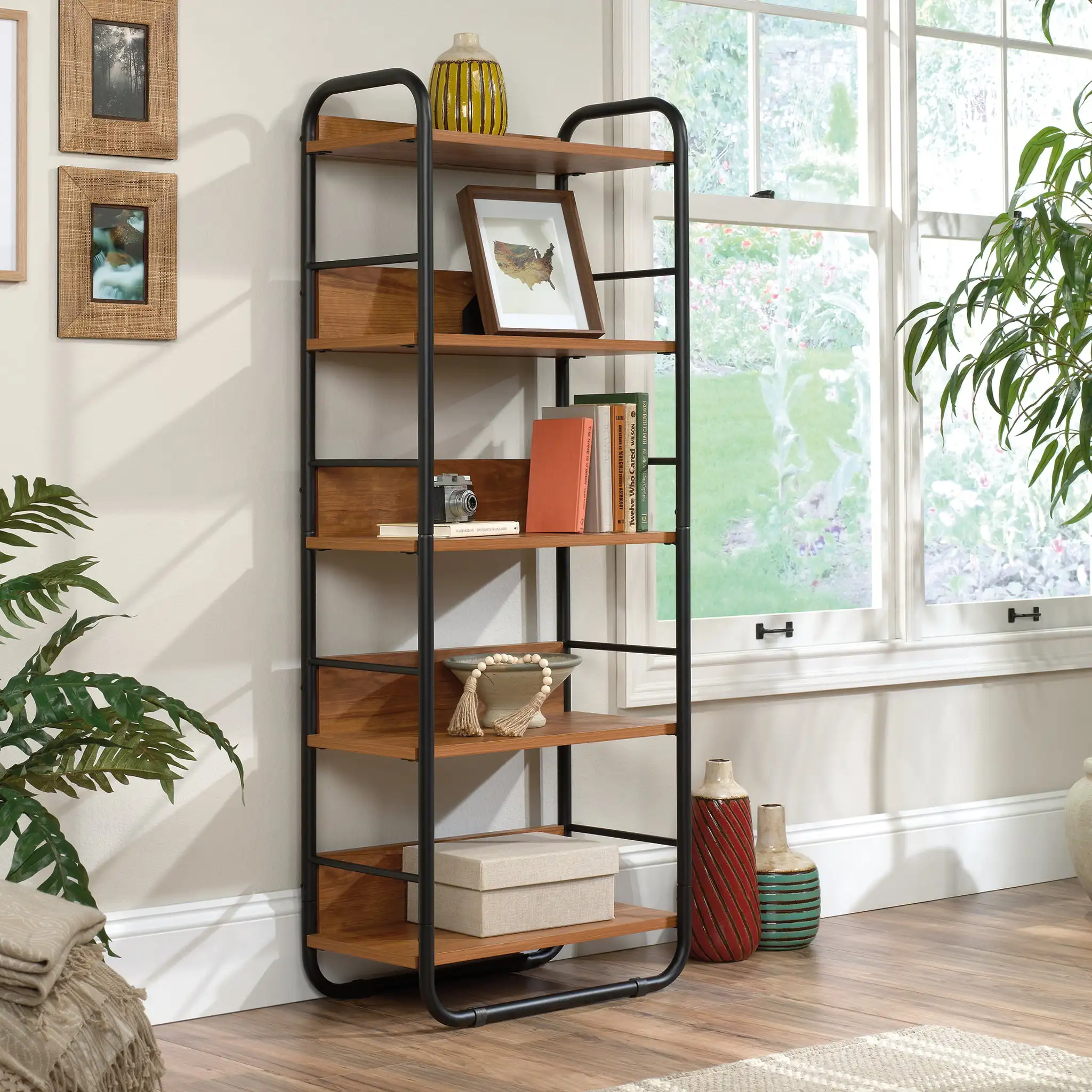 

Sauder Union Plain 5-Shelf Open Bookcase, Prairie Cherry Finish