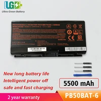 ugb new pb50bat 6 3inr1966 2 battery for clevo pb51rf g pb70ef g pb71ef g powerspec 1720 11 1v 62wh 5500mah