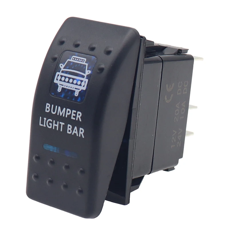 

Водонепроницаемый кулисный переключатель 12/24В, синий свет, 20А, 1 шт.