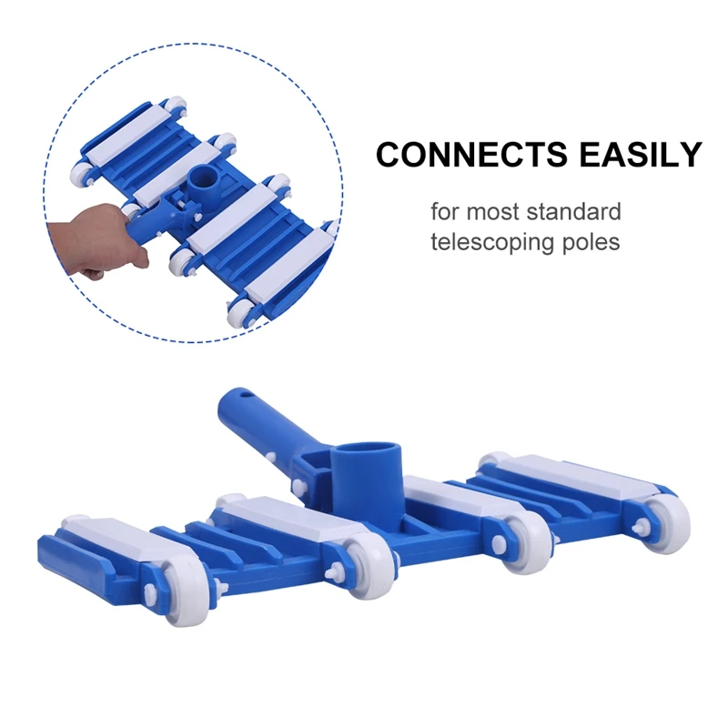 14-дюймовая гибкая вакуумная головка для бассейна всасывающая с колесами боковая