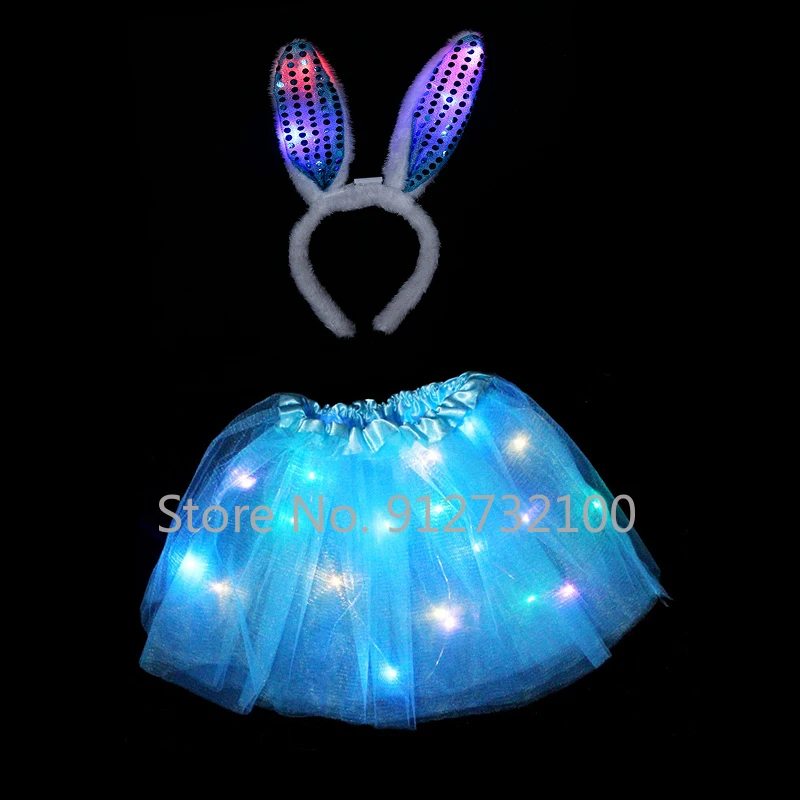 Светильник вязка на голову со светодиодсветодиодный плюшевыми ушками кролика