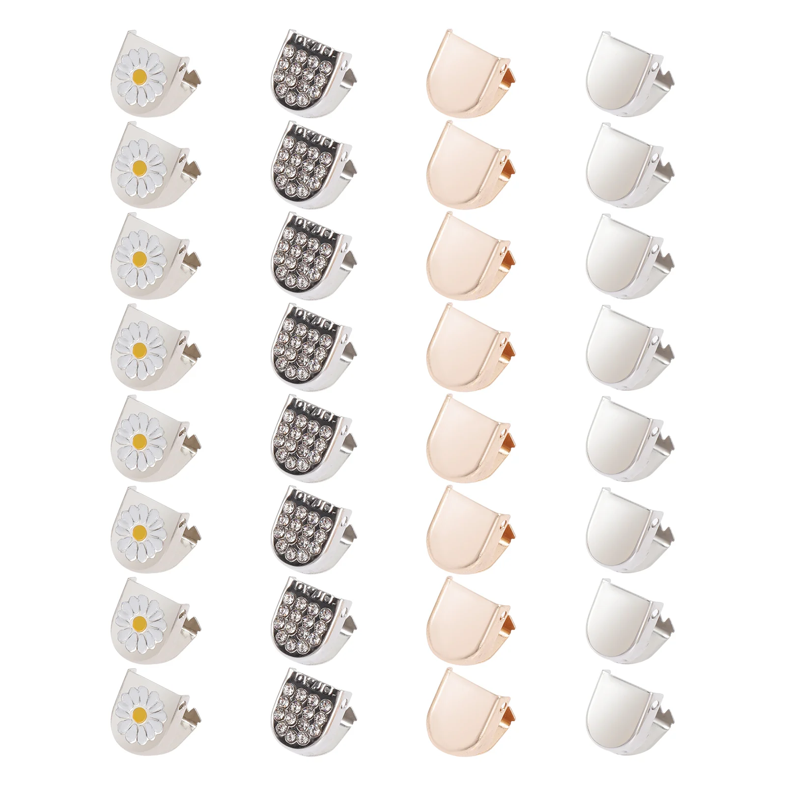 32Pcs Sneakers Shoelace Buckle Shoelace End Clips Tieless Shoelace End Clips