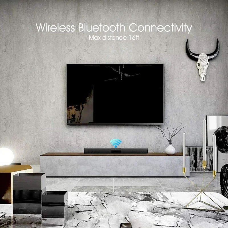 Фото 40 Вт Беспроводная Bluetooth-саундбар Стереодинамики Домашний кинотеатр ПК ТВ Звуковая панель Объемная звуковая система AUX TF FM-радио Колонка №5