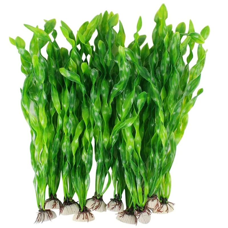 

10x Aquarium Decor Plants Ornament Green Aquatic Plant for Tank Landscaping new