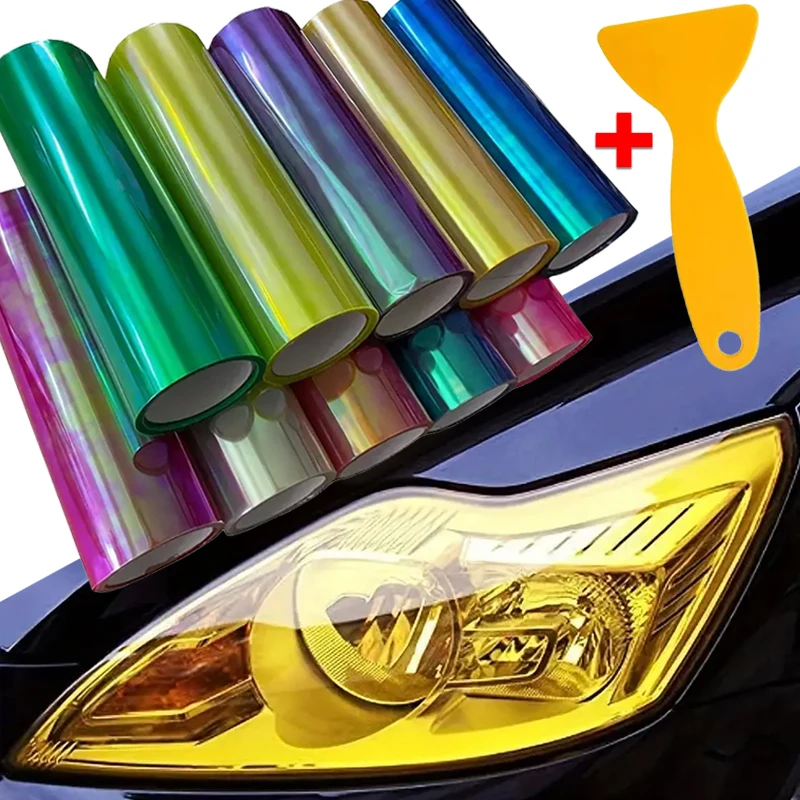 

Gloss Transparent Light Black Smoke PVC Film Tint 30 X60cm Headlight Taillight Wrap Cover Film Foil Sticker Cover Car Styling