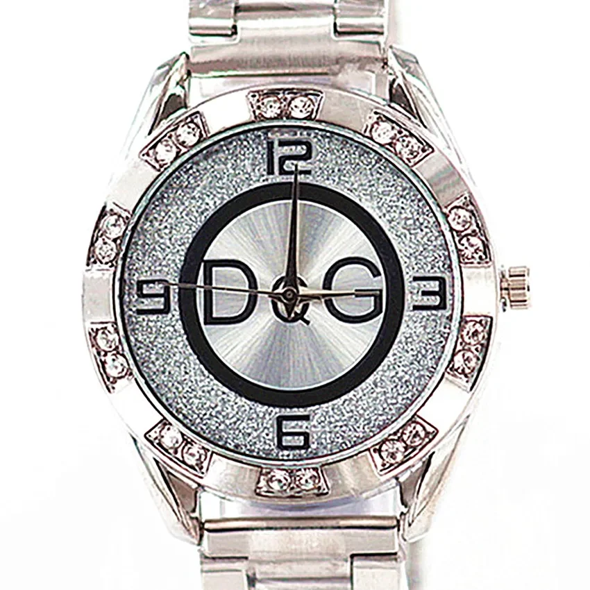 Zegarek Damski new DQG fashion luxury watch crystal quartz female watch gold silver stainless steel ladies dress watch