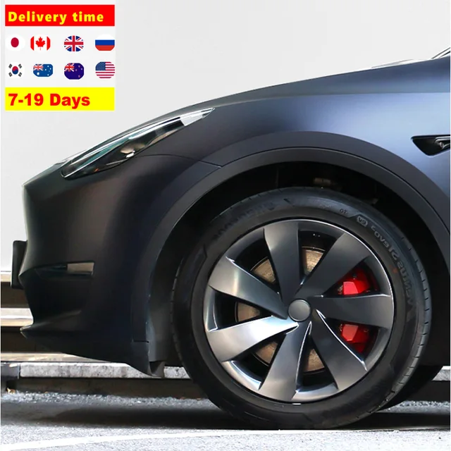 4ps for tesla model y wheel cover 19 inch wheel protection cover modification accessories 1pcs for hub caps wheel covers black