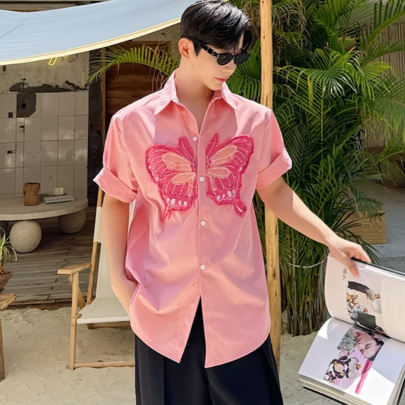 Рубашки в нишевом стиле для мужчин джинсовая индивидуализированная Женская