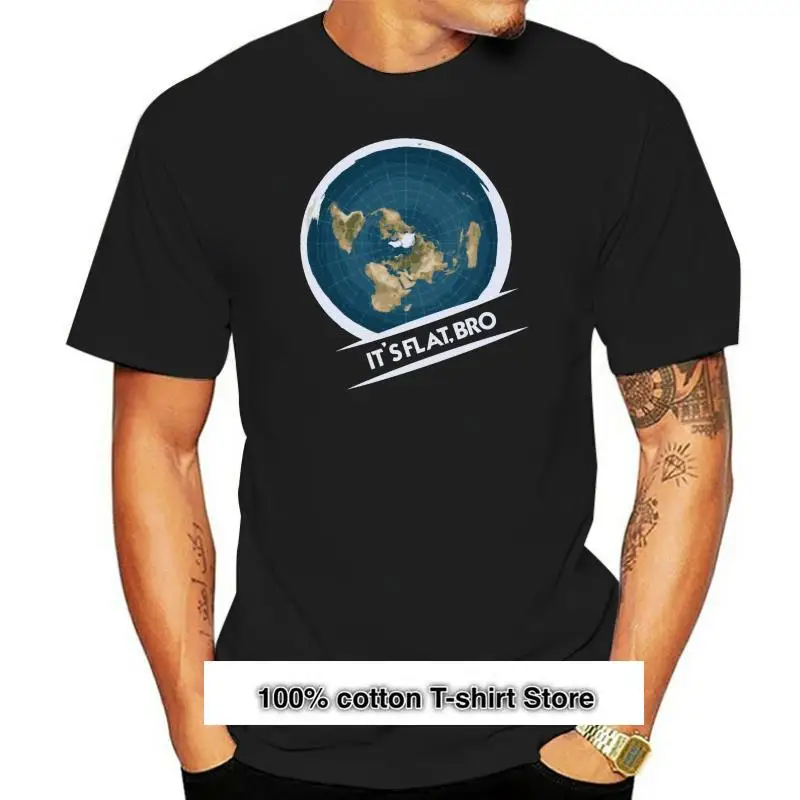 

Camiseta plana de la tierra para hombres, ropa de talla grande, 100% algodón