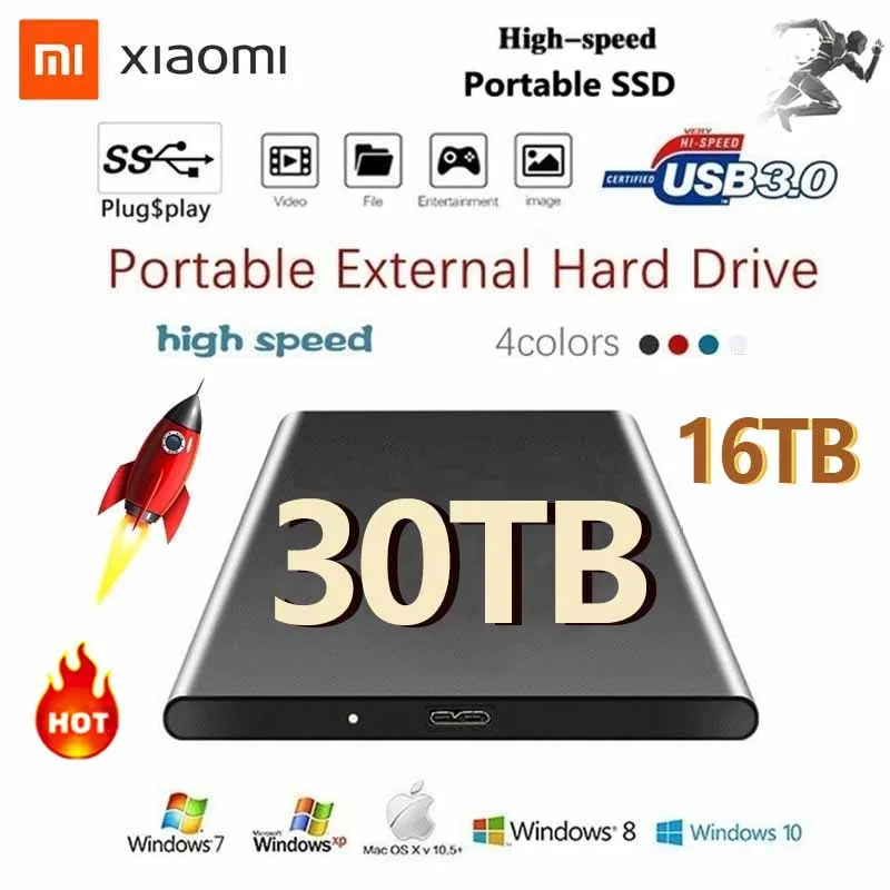 

xiaomi 100% original 500GB high-speed Portable 1tb 2tb External hard drive Mass Storage USB 3.0 Interface for Mobile Phones