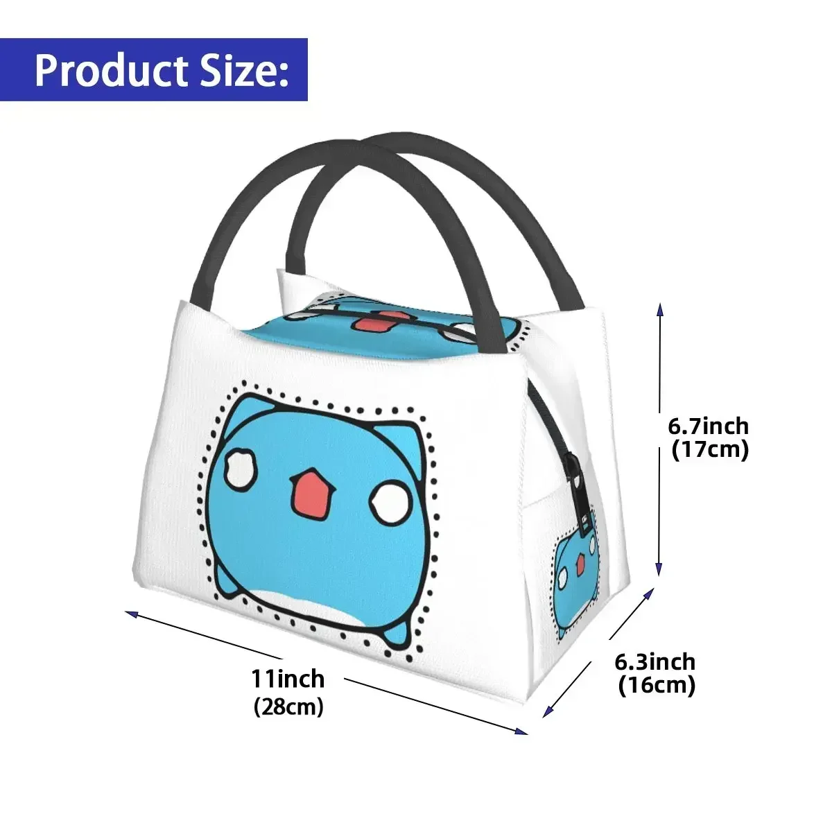 Комикс кошка багги ланч-сумки изолированная коробка для бенто Портативная сумка
