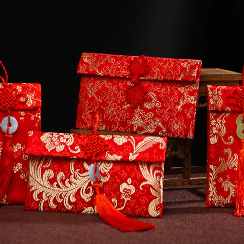 

Chinese Knot Red Envelope Personality Money Pocket New Year's Blessing bag Chinese Wedding Birthday Spring Festival Hongbao