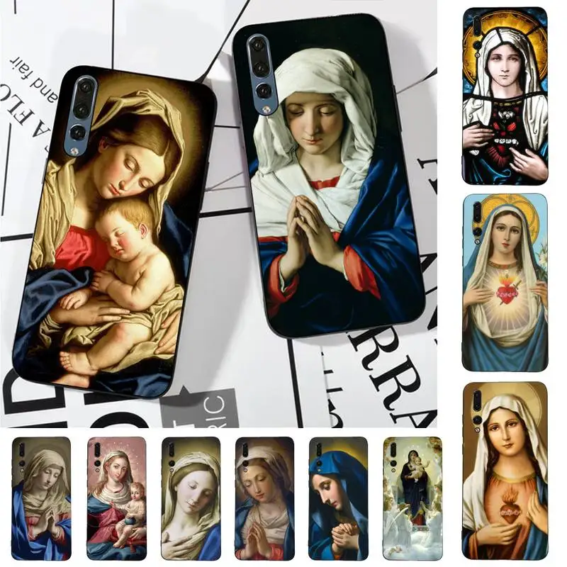 

LVTLV Virgin Mary Phone Case for Huawei P30 40 20 10 8 9 lite pro plus Psmart2019