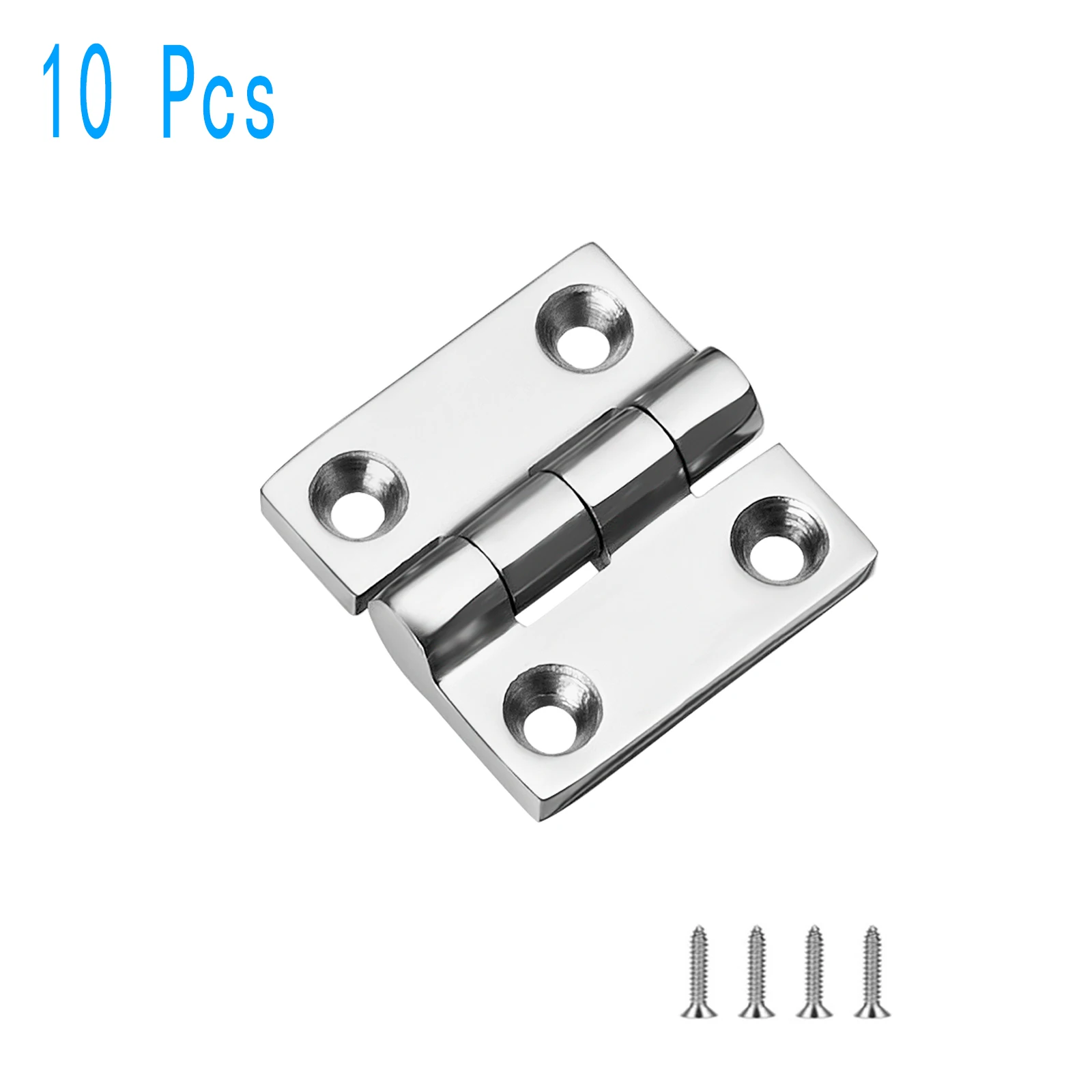 

Heavy Duty Boat Butt Hinges, 1.5 X 1.5 Inches (38 X 38 mm), 316 Stainless Steel Marine Hinges, with Screws (10 PCS)